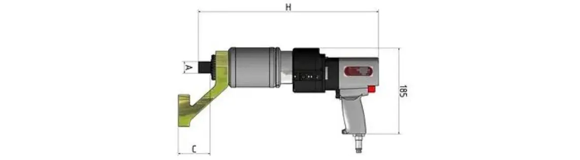 TL painevääntimen mittakuva